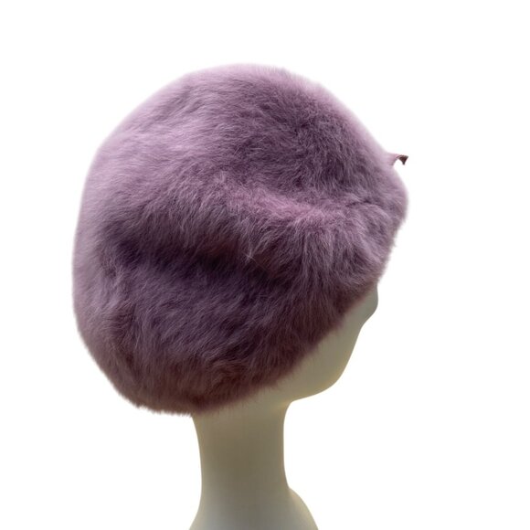 Kangol Womens Purple Lavander Angora Beret Hat With Bow Accent One Size - Picture 5 of 8